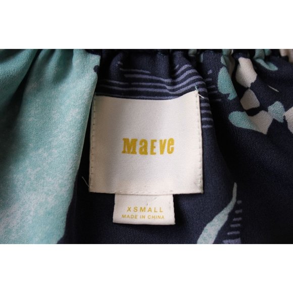 Anthropologie MAEVE Islander Off The Shoulder Ruffled Floral Cruise Top, Size XS - Picture 8 of 9